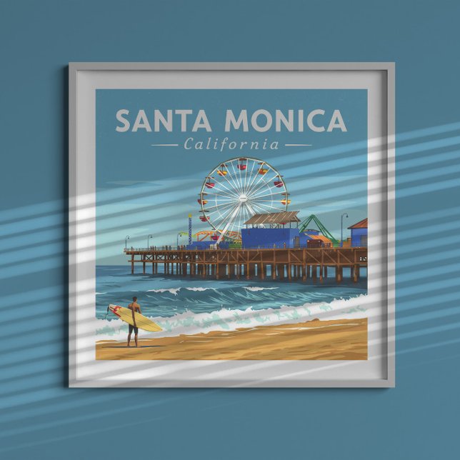 Vintage Santa Monica California Poster (Skapare uppladdad)