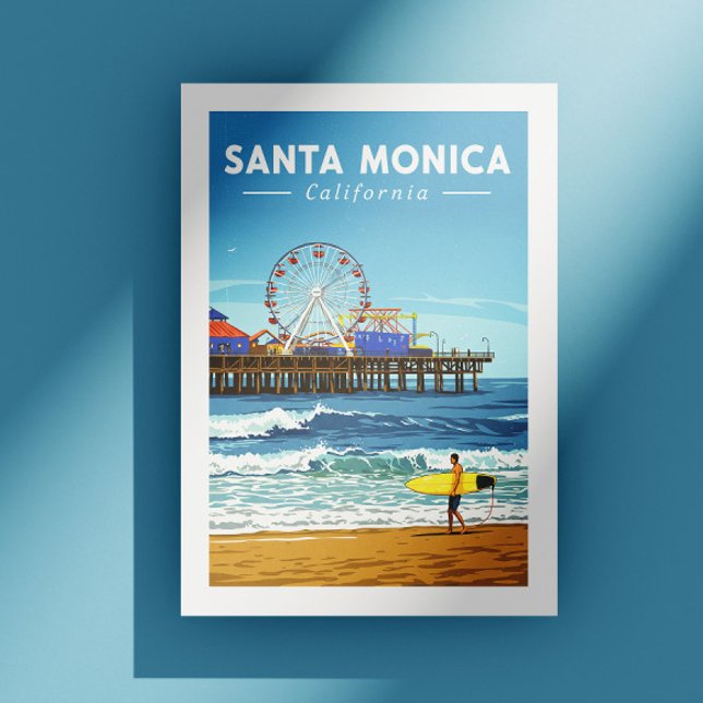 Vintage Santa Monica California Vykort (Skapare uppladdad)