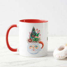 Vintage Santa Mugg