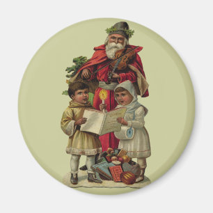 Vintage Santa Music Singing Magnet