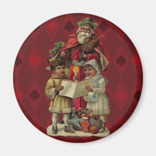 Vintage Santa Music Singing Magnet