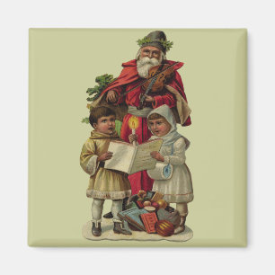 Vintage Santa Music Singing Magnet