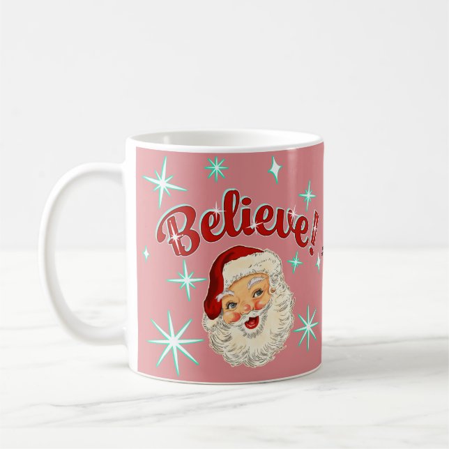 Vintage Santa No. 6 - Believe Kaffemugg (Vänster)