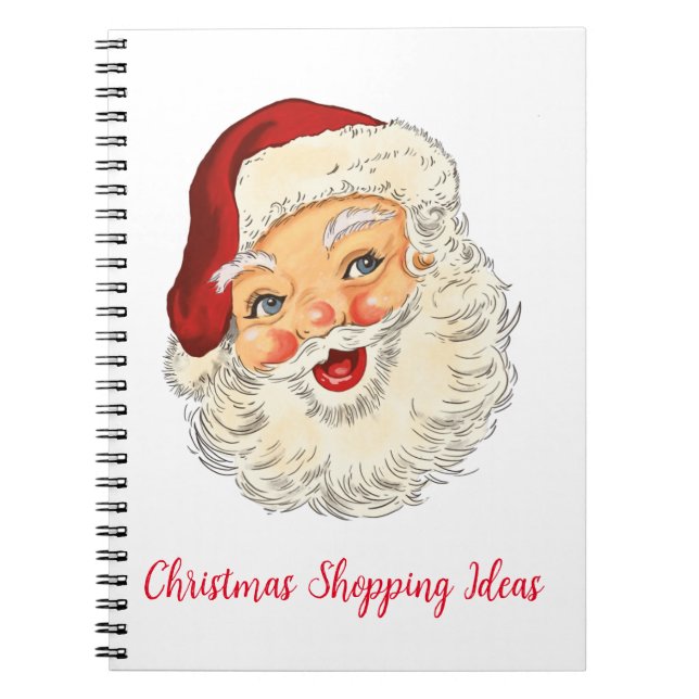 Vintage Santa Notebook Anteckningsbok (Framsidan)