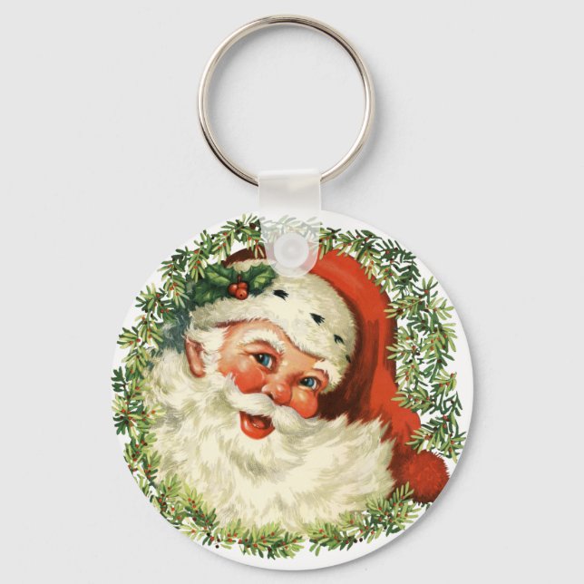 Vintage Santa Nyckelring (Framsida)