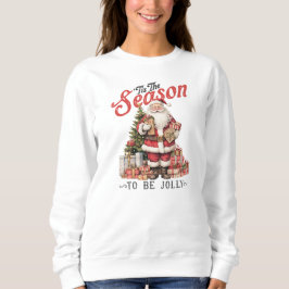 Vintage Santa och Julgran T Shirt
