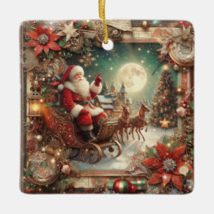 Vintage Santa Ornament