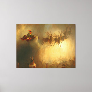 Vintage Santa Over Rhode island Canvastryck