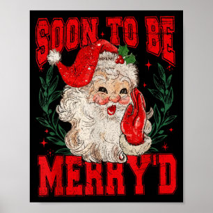 Vintage Santa-par Christmas Snart Att Gifta Sig Poster