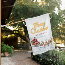 Vintage Santa Personlig-Flagga
