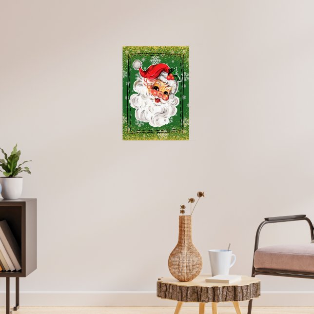 Vintage Santa Poster (Vardagsrum 3)