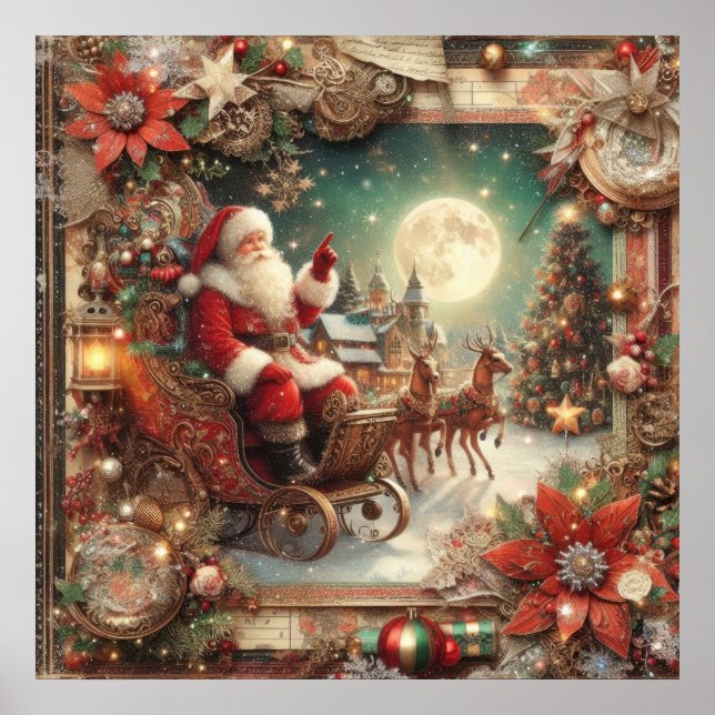 Vintage Santa Poster (Framsidan)