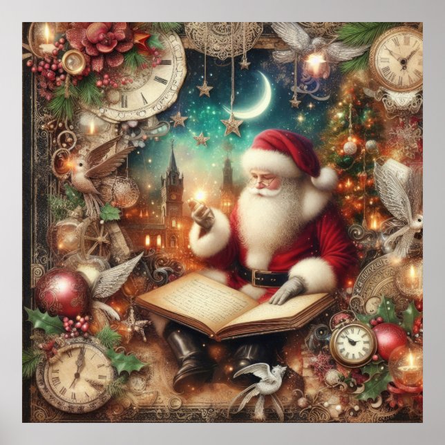 Vintage Santa Poster (Framsidan)