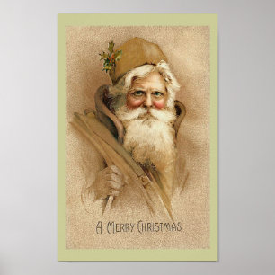 Vintage Santa - Poster jul