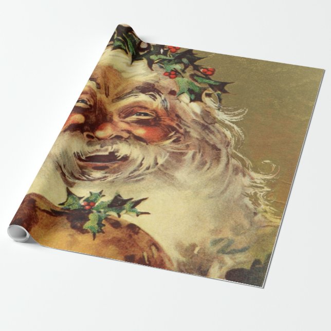 vintage santa presentpapper (Utrullad)