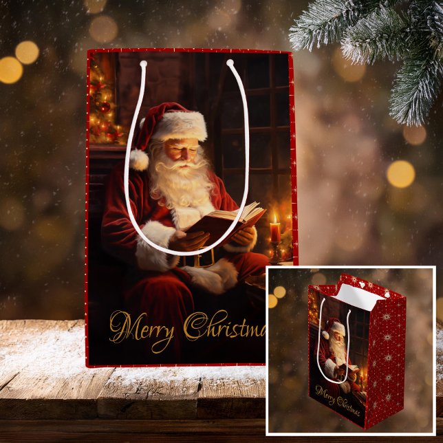 Vintage Santa Reading a Bok (Skapare uppladdad)