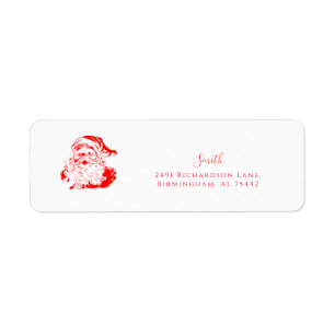 Vintage Santa Returadress Helgdag Etikett