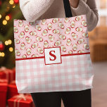 Vintage Santa Rosa Gingham Monogrammed jul Tygkasse<br><div class="desc">Lägg till en personlig till stil med den här vintagen, Jultomten monogrammad till väskan. Den här tote-väskan har en snygg jultomtdesign parad med ett klassiskt rosa gingham mönster, och kan anpassas med ditt första, skapar det som ett unikt och bekvämt tillbehör. Perfekt för helgdag att handla, bära med sig presenter...</div>