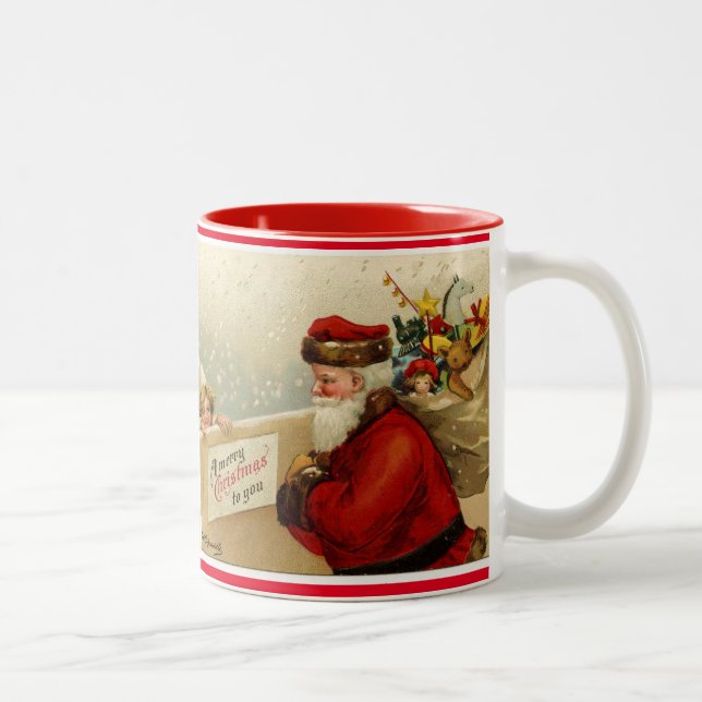 Vintage Santa Scene Coffee Mugg Kopp (Höger)
