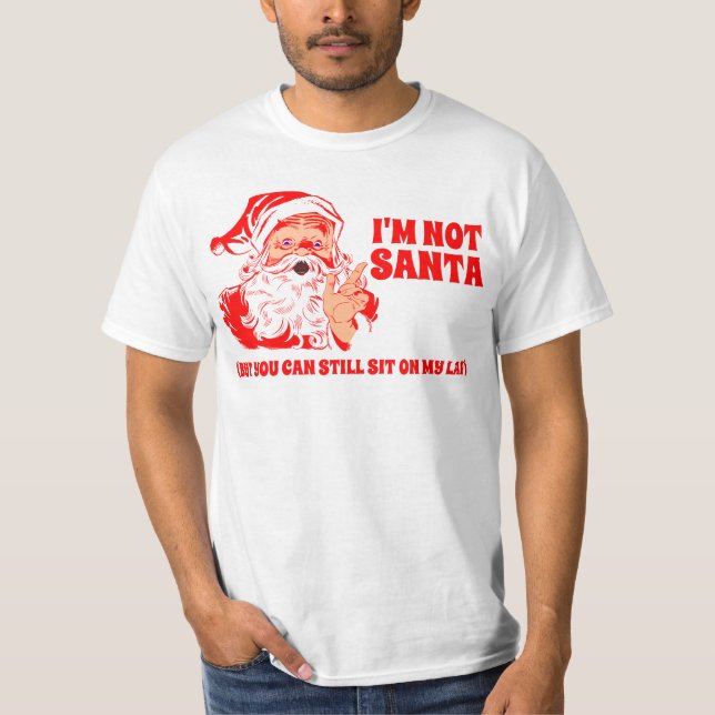 Vintage Santa, sitter på Santas varv Tee (Framsida)