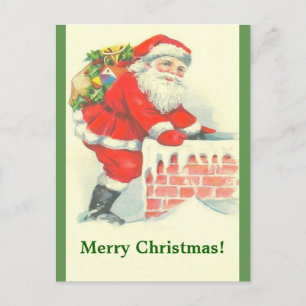 Vintage Santa & Skorsten Classic Beauty Vykort