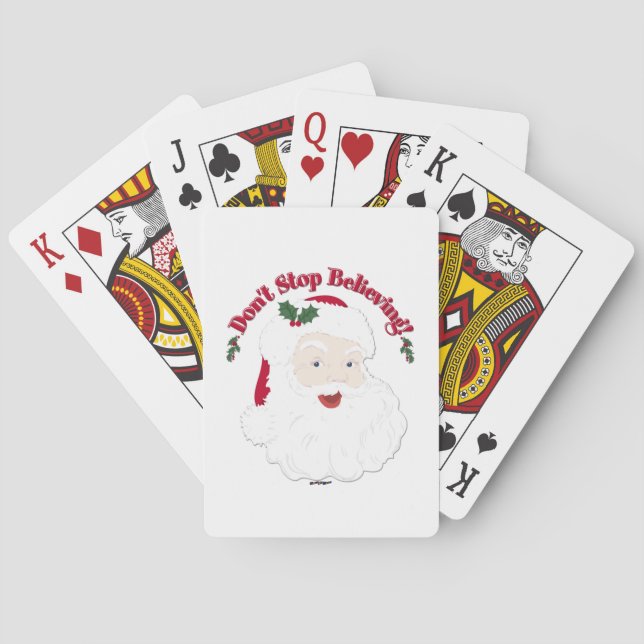 Vintage Santa Sluta inte tro! Casinokort (Baksidan)