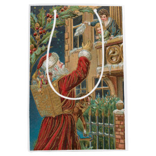 Vintage Santa som kommer med presenterpersonlig