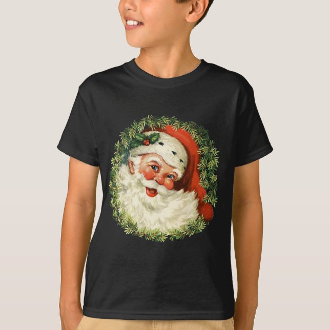 Vintage Santa T Shirt (Framsida)