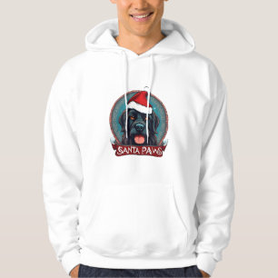 Vintage Santa Tassar Hund med jultomten jul Hoodie