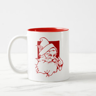 Vintage Santa Två-Tonad Mugg