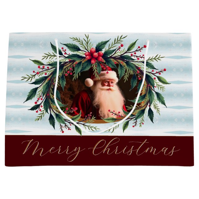 Vintage Santa With Greenery (Framsidan)