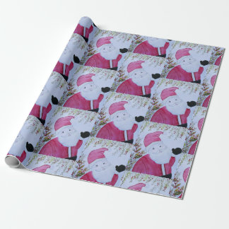 Vintage Santa Wrapping Papper Presentpapper