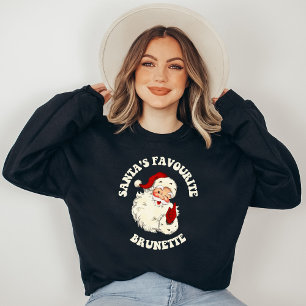 Vintage Santa's Favorite Brunette T Shirt