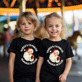 Vintage Santa's Favorite Trouble Maker T Shirt