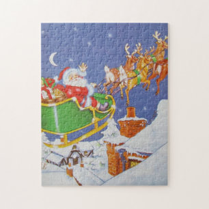 Vintage Santa's Sleigh Pussel