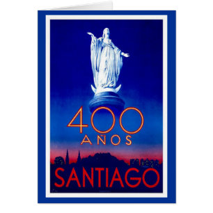 Vintage Santiago Hälsningskort