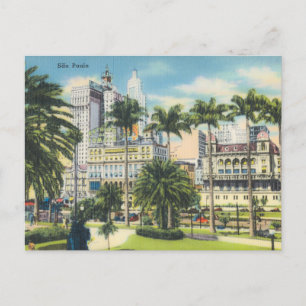 Vintage Sao Paulo, Brasilien Vykort