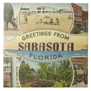 Vintage Sarasota Ceramic Tile Kakelplatta