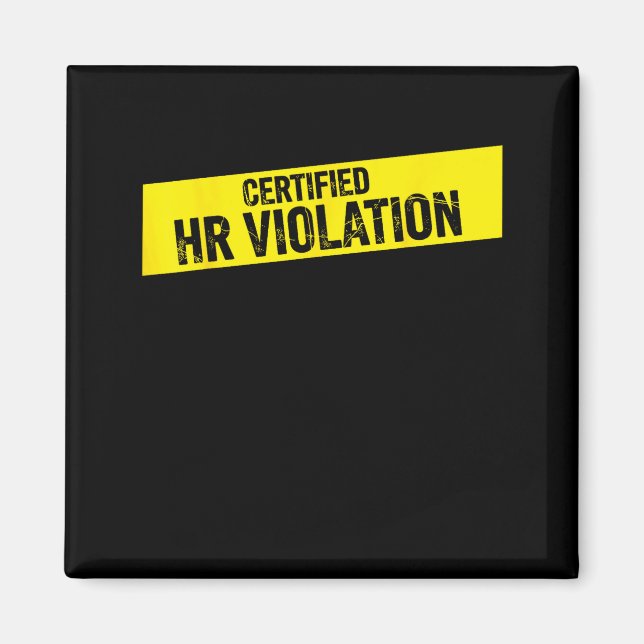 Vintage Sarcastic Retro Hr Violation Christmas Off Magnet (Framsidan)