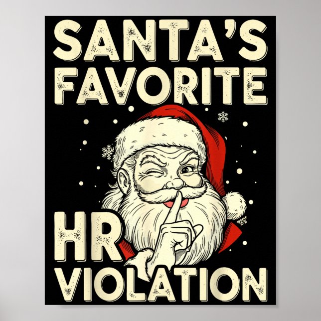 Vintage Sarcastic Retro Hr Violation Christmas Off Poster (Framsidan)