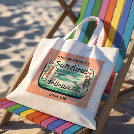 Vintage Sardines, italienska reseminnesmärken Tygkasse