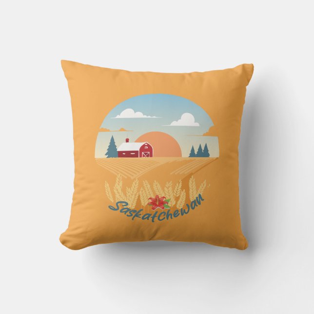 Vintage Saskatchewan Kudde (Framsida)