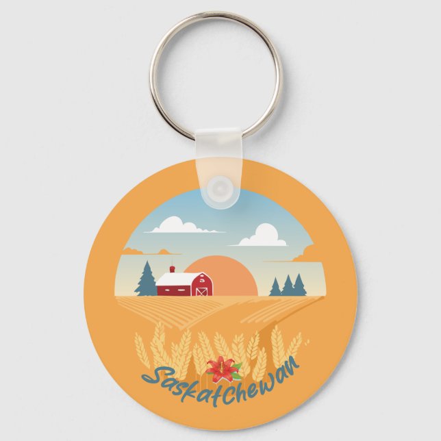 Vintage Saskatchewan Nyckelring (Framsida)