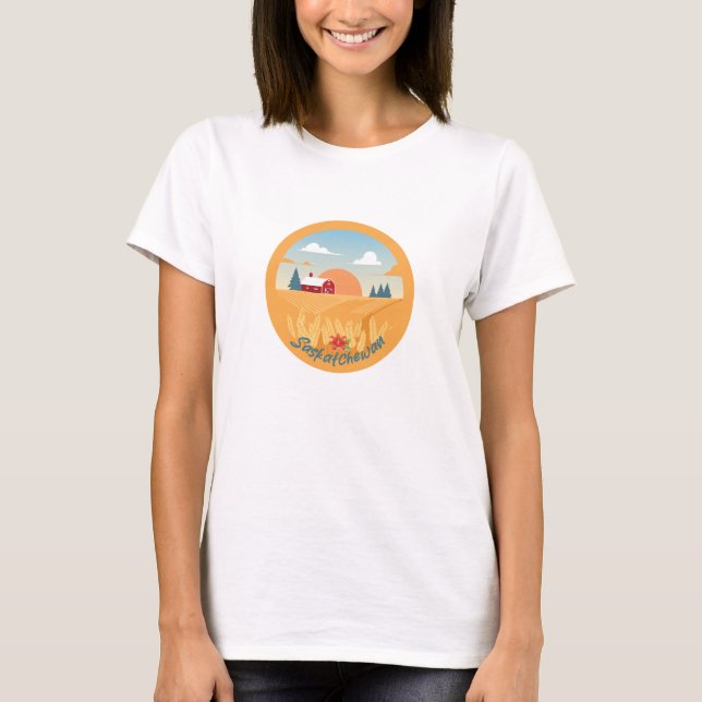 Vintage Saskatchewan T Shirt (Framsida)
