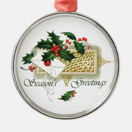 Vintage-Säsonhälsningar Julgransprydnad Metall