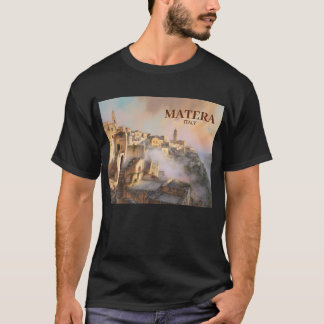 Vintage Sassi di Matera Italien Resmål Akvarell T Shirt