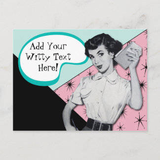 Vintage Sassy Secretary Vykort