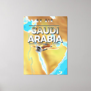 Vintage Saudiarabien Travel Poster Canvastryck