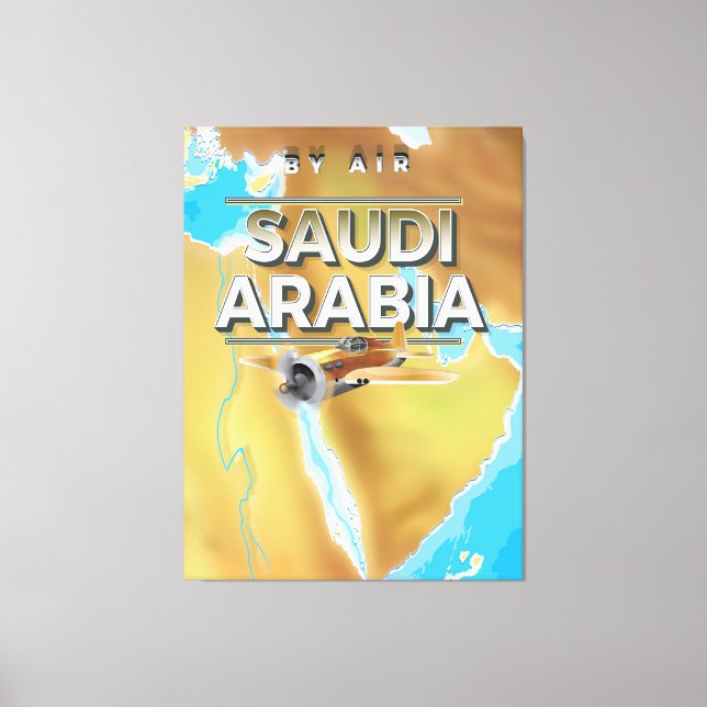Vintage Saudiarabien Travel Poster Canvastryck (Framsida)