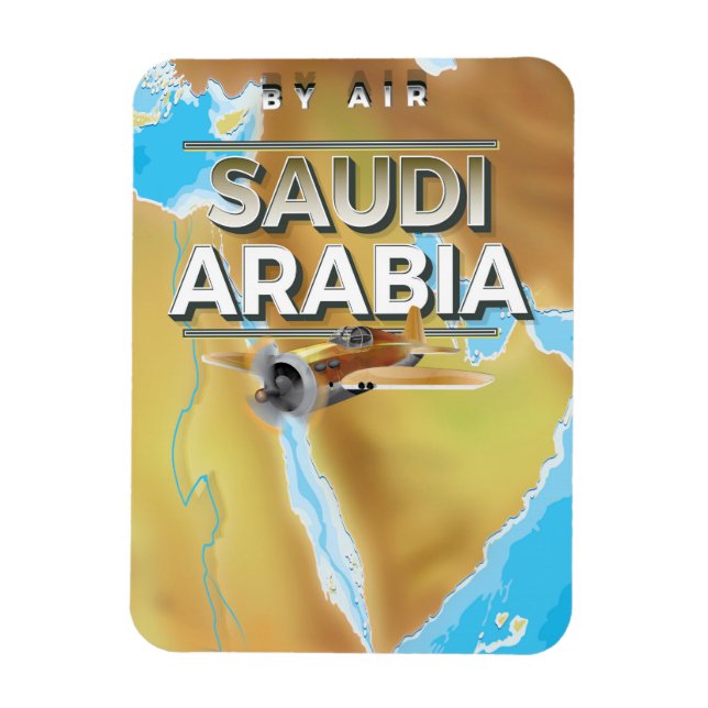 Vintage Saudiarabien Travel Poster Magnet (Vertikal)